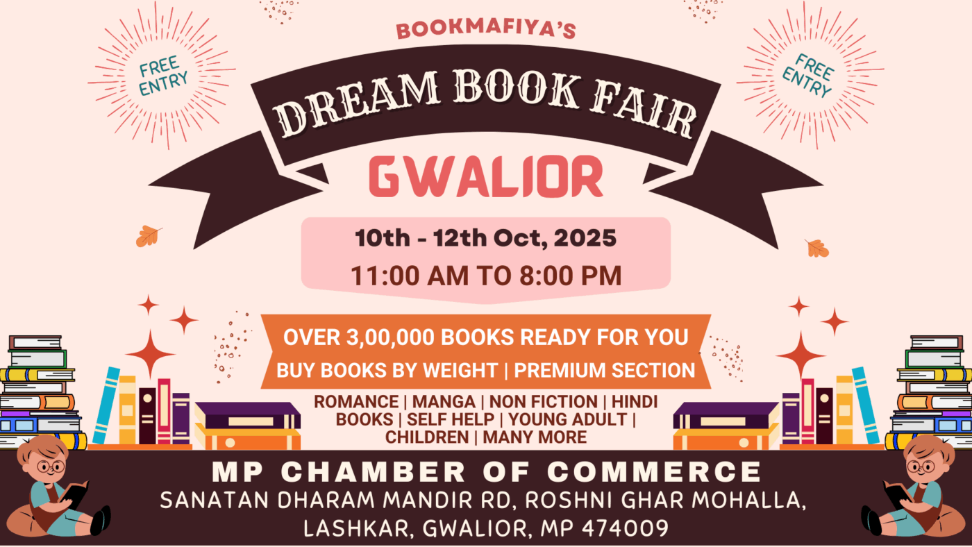 Gwalior book fair, Book fair in Gwalior, BookMafiya's Dream book fair Gwalior, Gwalior bookmafiya book fair, bookmafia book fair Gwalior, Bookmafia dream book fair gwalior